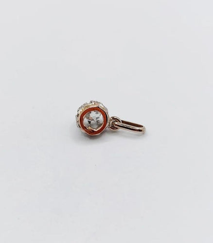 Pendentif Pendentif antique en or blanc 18k et diamant taille ancienne (circa 1900) 58 Facettes A02606