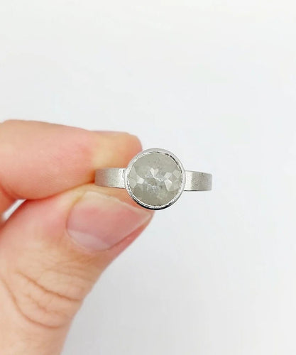 Bague 52 Pagliani - Bague en or gris 18k avec diamant gris 3,50 ct 58 Facettes A01232