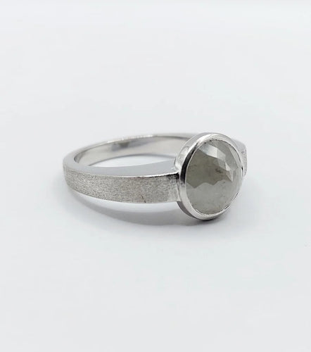Bague 52 Pagliani - Bague en or gris 18k avec diamant gris 3,50 ct 58 Facettes A01232