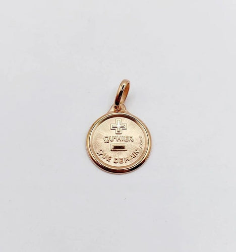 Pendentif Augis - Pendentif Médaille d’Amour L’Originale Mini en or rose 18k 58 Facettes R1402X0000