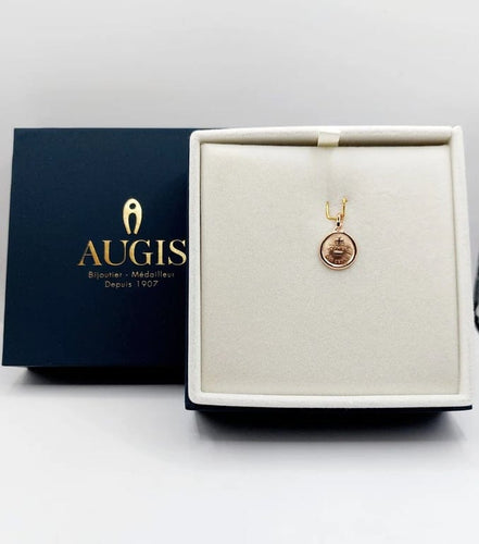 Pendentif Augis - Pendentif Médaille d’Amour L’Originale Mini en or rose 18k 58 Facettes R1402X0000