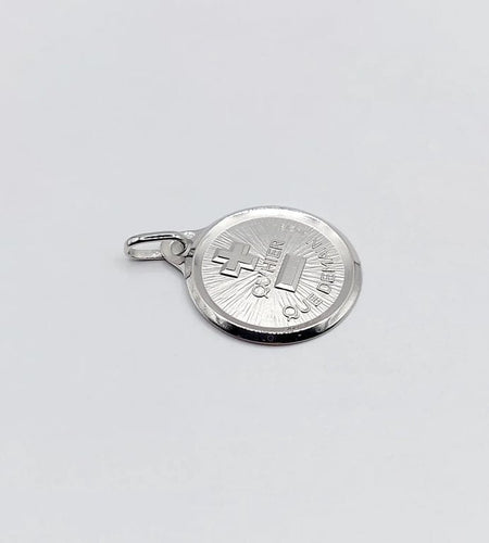 Pendentif Augis - Pendentif médaille d’amour en or blanc 18K 18 mm 58 Facettes G3822X0000