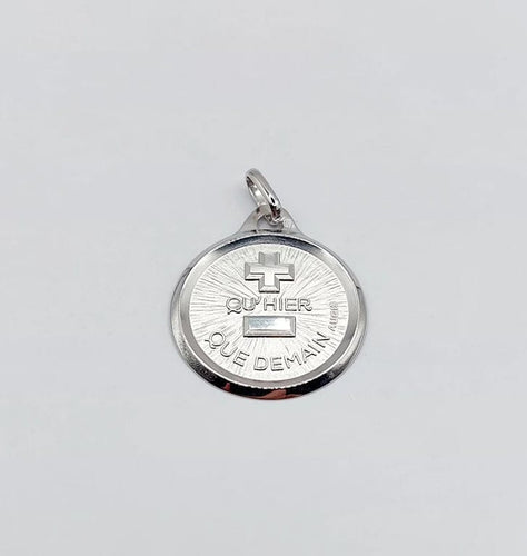 Pendentif Augis - Pendentif médaille d’amour en or blanc 18K 18 mm 58 Facettes G3822X0000