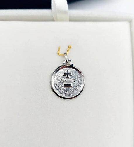 Pendentif Augis - Pendentif médaille d’amour en or blanc 18K 18 mm 58 Facettes G3822X0000