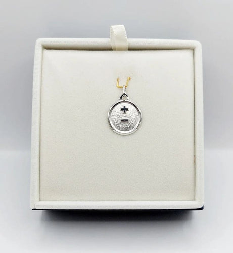 Pendentif Augis - Pendentif médaille d’amour en or blanc 18K 18 mm 58 Facettes G3822X0000