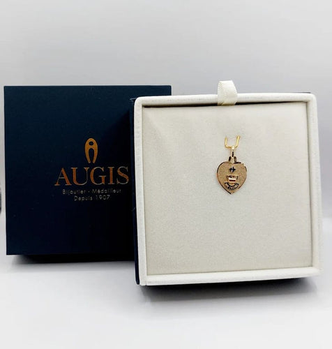 Pendentif A. Augis - Pendentif médaille d’amour L’Intemporelle en or 18k rubis synthétique 58 Facettes J5013X0000