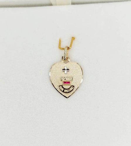 Pendentif A. Augis - Pendentif médaille d’amour L’Intemporelle en or 18k rubis synthétique 58 Facettes J5013X0000