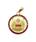 Pendentif Augis - Pendentif médaille d’amour en or jaune 18k, diamants et rubis 58 Facettes A04060