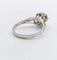 Bague 52 Bague solitaire Art déco en or blanc 18k avec saphir naturel 58 Facettes A04451
