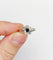 Bague 52 Bague solitaire Art déco en or blanc 18k avec saphir naturel 58 Facettes A04451