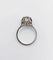 Bague 52 Bague solitaire Art déco en or blanc 18k avec saphir naturel 58 Facettes A04451