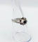 Bague 52 Bague solitaire Art déco en or blanc 18k avec saphir naturel 58 Facettes A04451