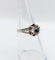 Bague 52 Bague solitaire Art déco en or blanc 18k avec saphir naturel 58 Facettes A04451