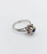 Bague 52 Bague solitaire Art déco en or blanc 18k avec saphir naturel 58 Facettes A04451
