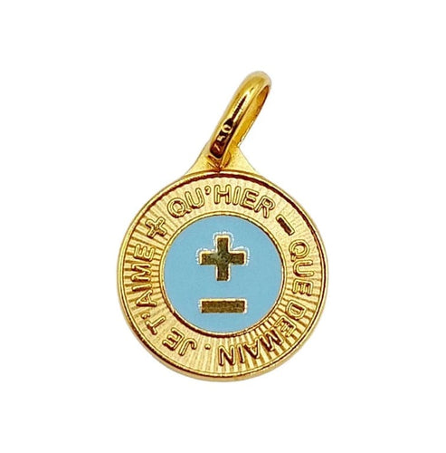 Pendentif Augis Médaille d’Amour - Pendentif en or jaune 18k « Plus qu’hier » 58 Facettes J10798X000