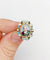 Bague 50 Bague marquise victorienne en or rose 18k à miniature émaillée (vers 1880) 58 Facettes A05021