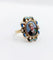 Bague 50 Bague marquise victorienne en or rose 18k à miniature émaillée (vers 1880) 58 Facettes A05021