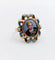 Bague 50 Bague marquise victorienne en or rose 18k à miniature émaillée (vers 1880) 58 Facettes A05021