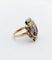 Bague 50 Bague marquise victorienne en or rose 18k à miniature émaillée (vers 1880) 58 Facettes A05021