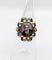 Bague 50 Bague marquise victorienne en or rose 18k à miniature émaillée (vers 1880) 58 Facettes A05021