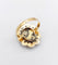 Bague 50 Bague marquise victorienne en or rose 18k à miniature émaillée (vers 1880) 58 Facettes A05021