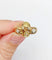 Bague 56.5 Bague momento mori ancienne tête de mort en or jaune 14k et diamants 58 Facettes A05056