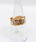 Bague 56 Bague jonc alliance ciselée en or rose et gris 18k 58 Facettes A05173