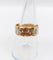 Bague 56 Bague jonc alliance ciselée en or rose et gris 18k 58 Facettes A05173