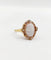 Bague 48 Bague antique camée sur coquille en or jaune 18k et perles 58 Facettes A03122