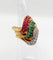 Bague 49 Trilogie - Bagues jonc vintage en or 18k avec diamants, émeraude et rubis 58 Facettes A04056-7-8