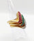 Bague 49 Trilogie - Bagues jonc vintage en or 18k avec diamants, émeraude et rubis 58 Facettes A04056-7-8