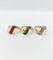 Bague 49 Trilogie - Bagues jonc vintage en or 18k avec diamants, émeraude et rubis 58 Facettes A04056-7-8