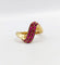 Bague 49 Bague jonc vintage en or jaune 18k pavée de rubis 58 Facettes A04058