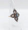 Bague 50 Bague marquise victorienne en or rose 18k et argent, saphir et diamants 58 Facettes A01237