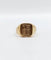 Bague 48 Chevalière antique - Bague chevalière en or jaune 18k aux armoiries françaises 58 Facettes A03321