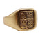 Bague 48 Chevalière antique - Bague chevalière en or jaune 18k aux armoiries françaises 58 Facettes A03321