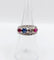Bague 51 Bague jarretière Art déco en or blanc 18k, diamants, saphir et rubis 58 Facettes A03240