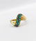 Bague 49 Bague jonc vintage en or 18k pavée d’émeraudes 58 Facettes A04057