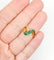 Bague 49 Bague jonc vintage en or 18k pavée d’émeraudes 58 Facettes A04057