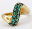 Bague 49 Bague jonc vintage en or 18k pavée d’émeraudes 58 Facettes A04057