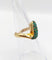 Bague 49 Bague jonc vintage en or 18k pavée d’émeraudes 58 Facettes A04057