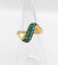 Bague 49 Bague jonc vintage en or 18k pavée d’émeraudes 58 Facettes A04057