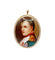 Pendentif Broche pendentif antique en or rose 14k avec porcelaine émaillée 58 Facettes A02447