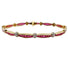 Bracelet Bracelet Art déco en or jaune 18K avec rubis synthétiques et diamants 58 Facettes A05502