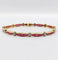 Bracelet Bracelet Art déco en or jaune 18K avec rubis synthétiques et diamants 58 Facettes A05502