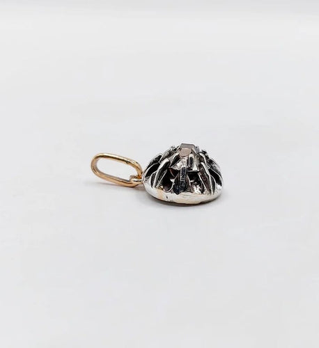 Pendentif Pendentif victorien en or jaune 18k et argent, diamant rectangulaire (vers 1850) 58 Facettes A05414