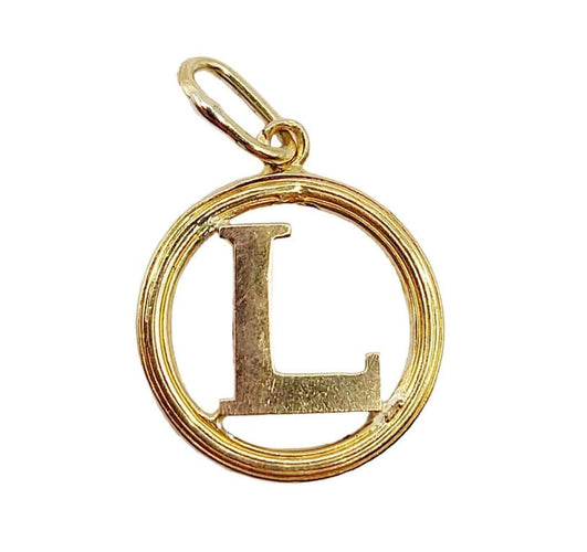 Pendentif Pendentif Art nouveau lettre L en or jaune 18k 58 Facettes A05553