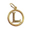 Pendentif Pendentif Art nouveau lettre L en or jaune 18k 58 Facettes A05553