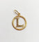 Pendentif Pendentif Art nouveau lettre L en or jaune 18k 58 Facettes A05553
