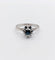 Bague 52 Bague solitaire Art déco en or blanc 18k avec saphir naturel 58 Facettes A05525